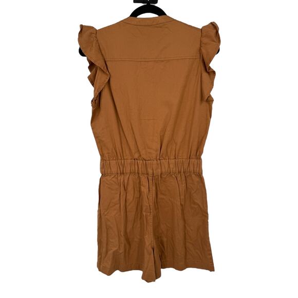 Joe's Jeans romper Emilia flutter sleeve brown size Small S - Picture 4 of 6